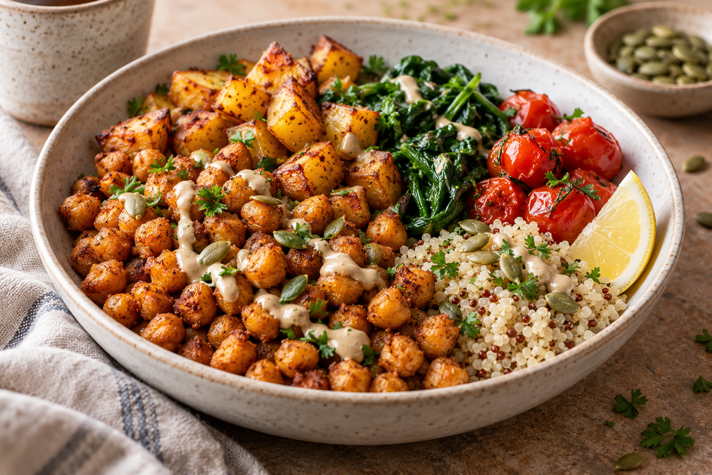 Crispy Chickpea Breakfast Bowl