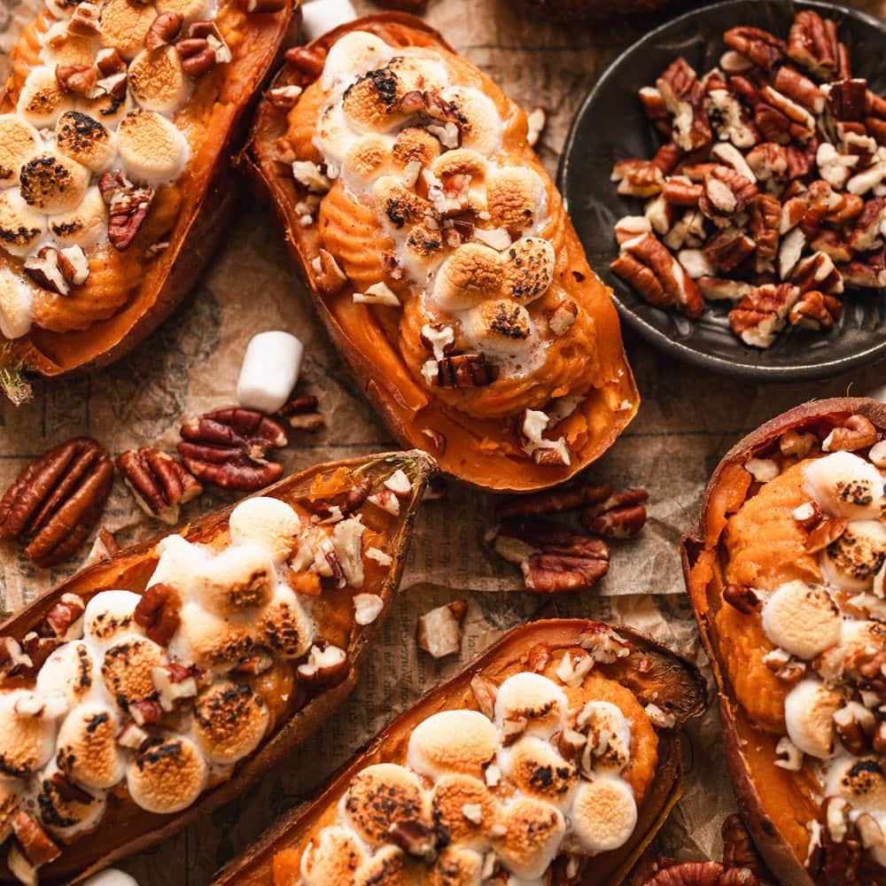 Twice Baked Sweet Potatoes - Yellow Bliss Road
