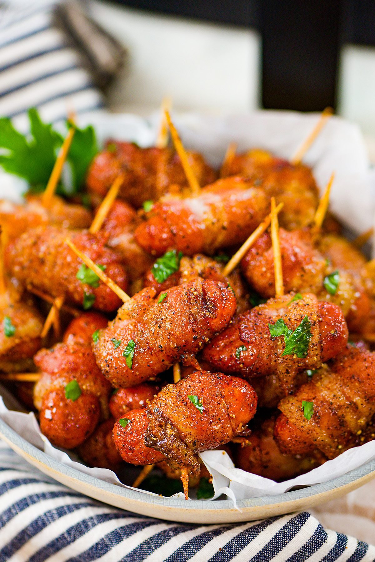 Bacon Wrapped Lil Smokies in the Air Fryer | AirFried.com