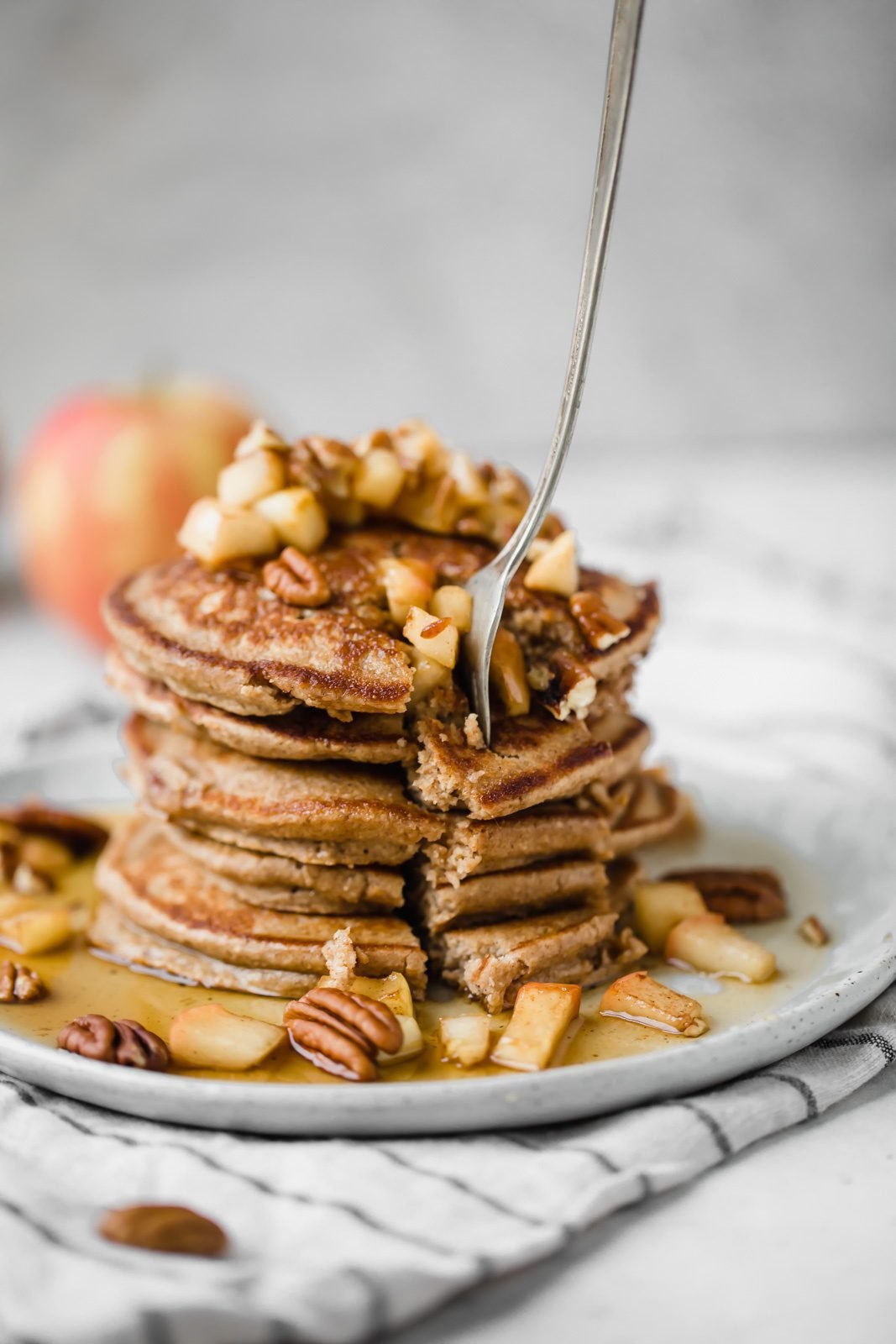 Healthy Apple Pancakes (made right in the blender!)