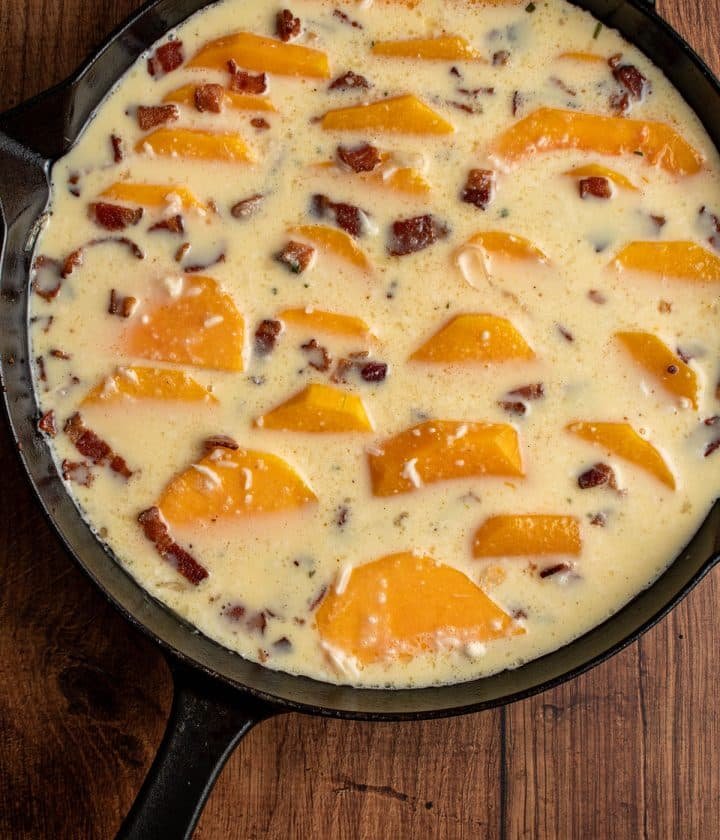 Cheesy Butternut Squash Bacon Clafoutis - Cherry on my Sundae