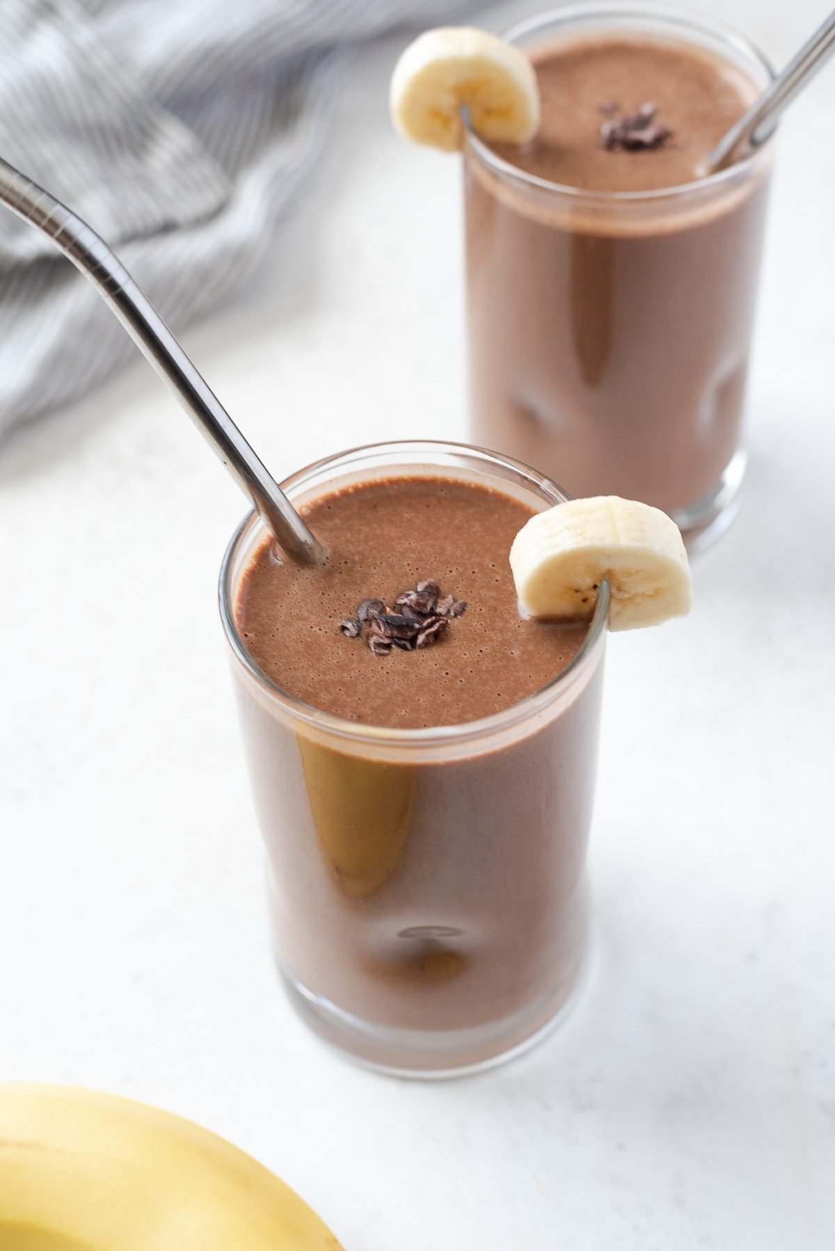 Chocolate Banana Protein Smoothie - Flavor the Moments