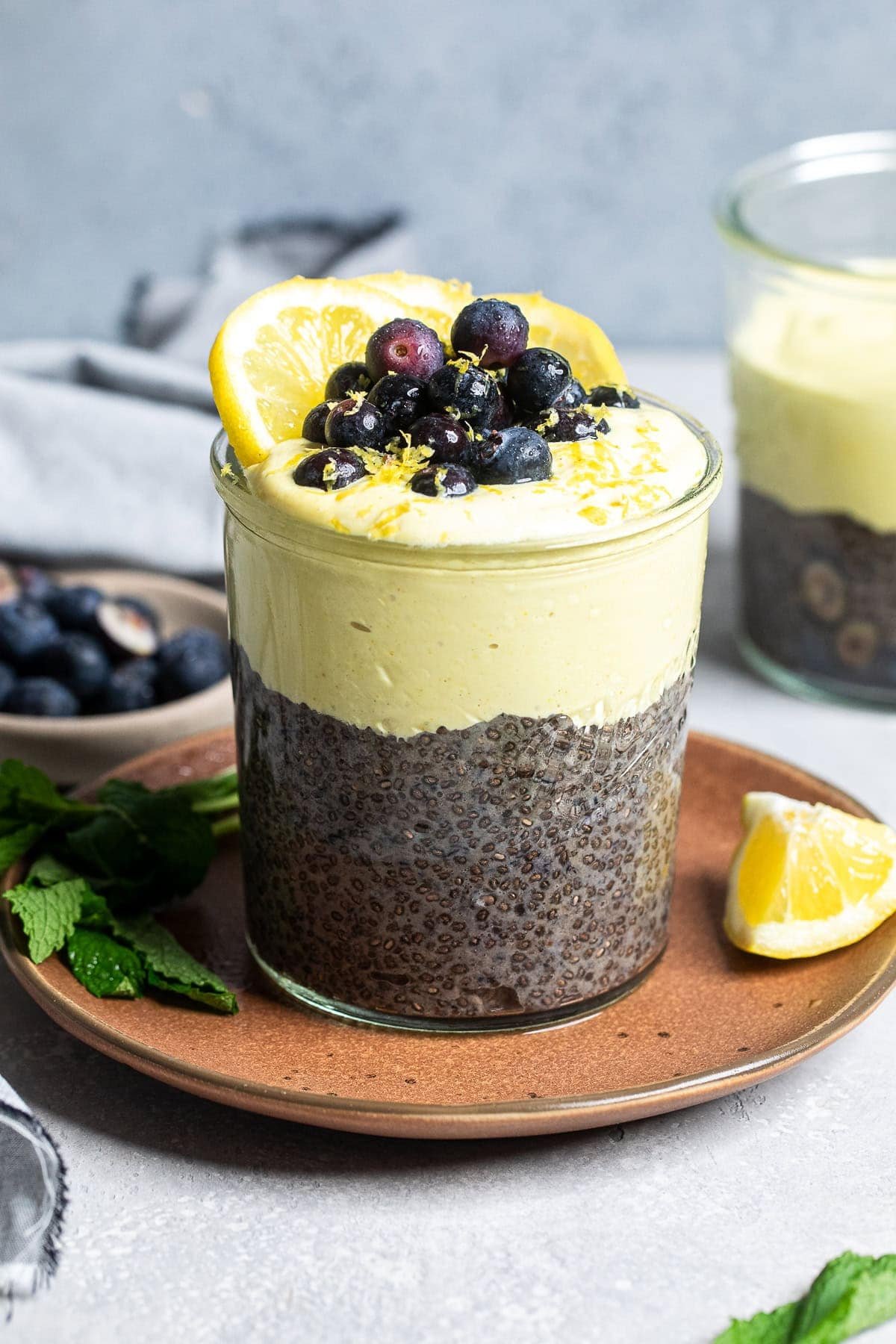 Lemon Blueberry Chia Seed Pudding