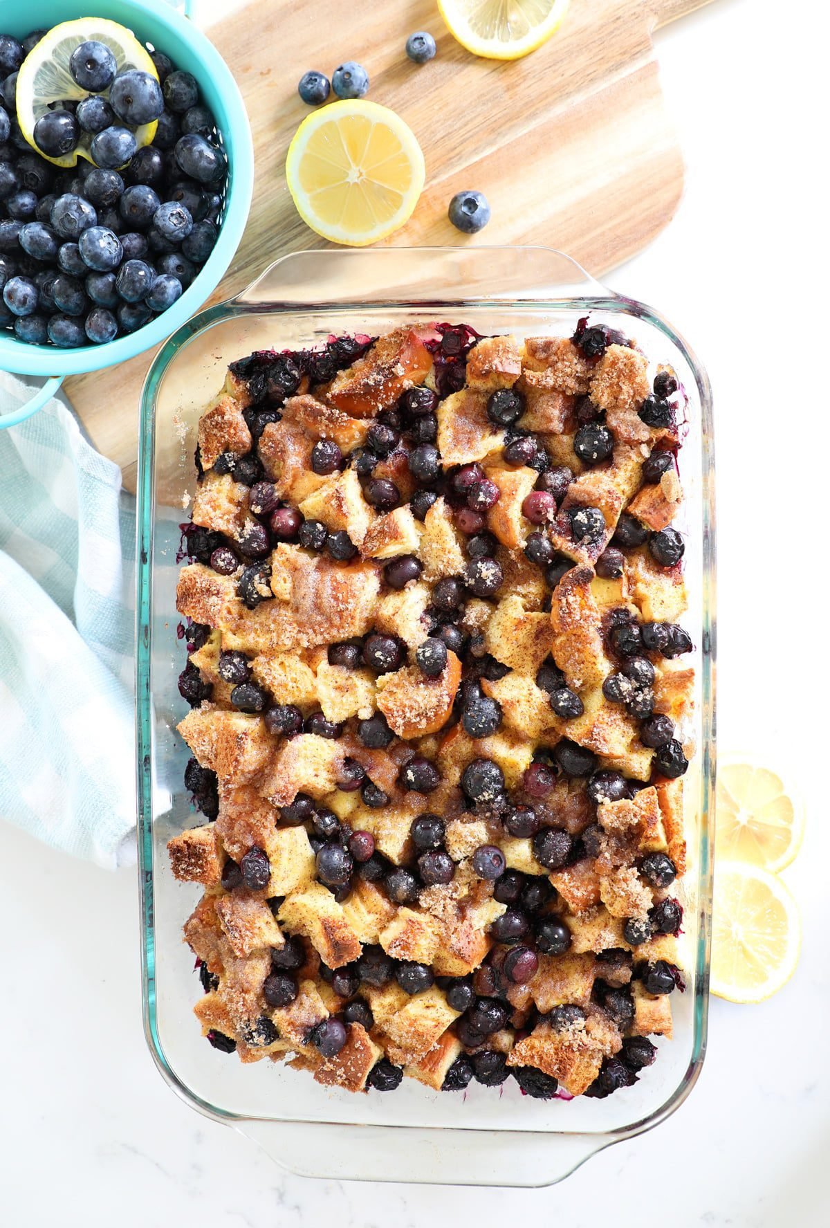 Overnight Lemon Blueberry French Toast - Weekend Craft
