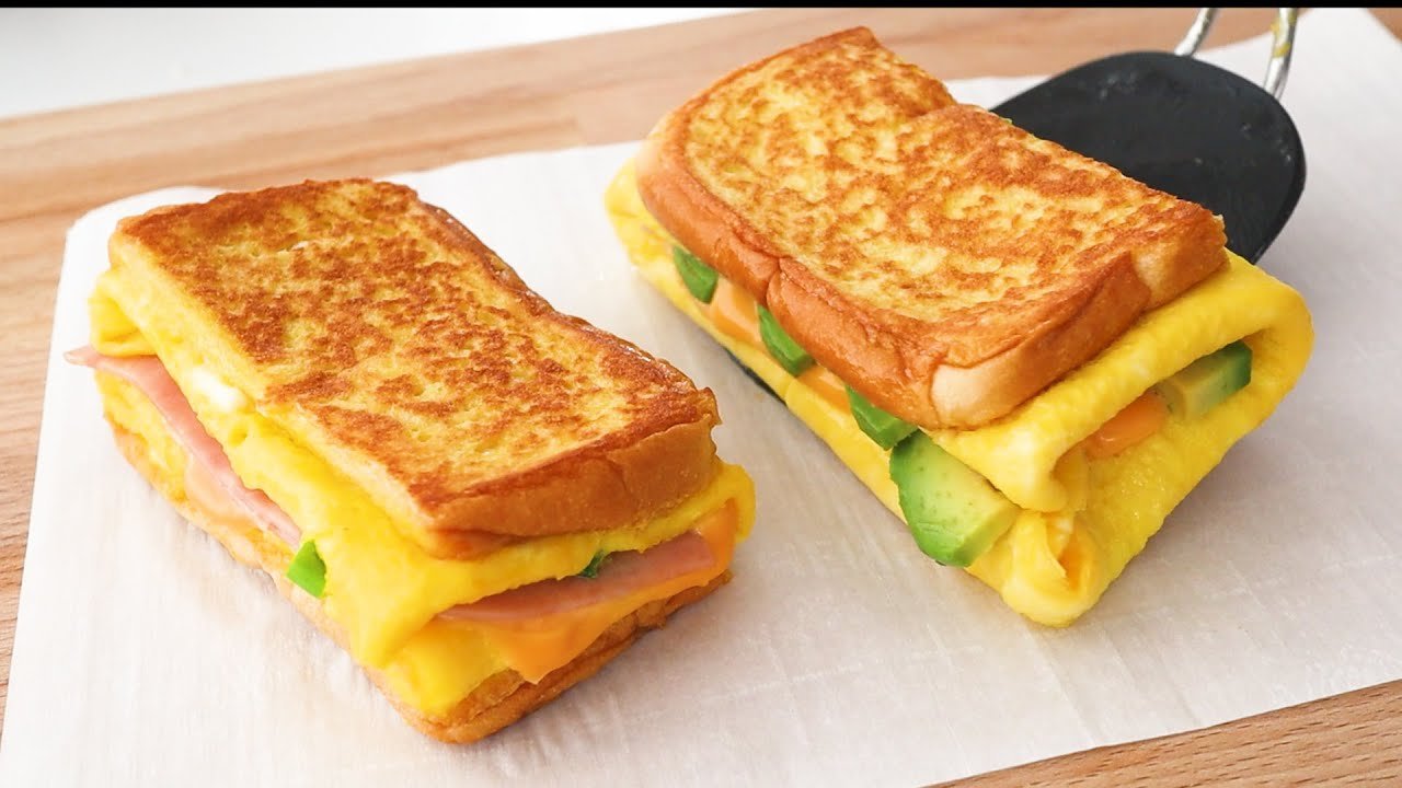 3 ways to make one pan egg toast! 5 minutes quick breakfast! Easy,  Delicious and Healthy!