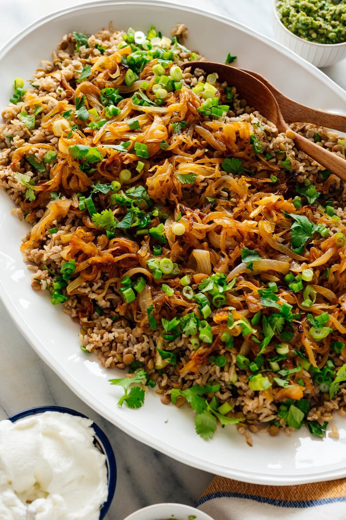 Mujadara (Lentils and Rice with Caramelized Onions) - Cookie and Kate