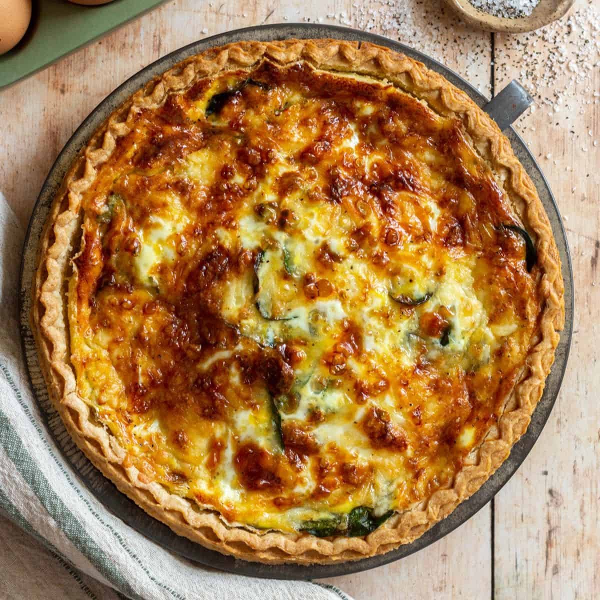 Sausage Spinach Quiche - Sugar & Snap Peas