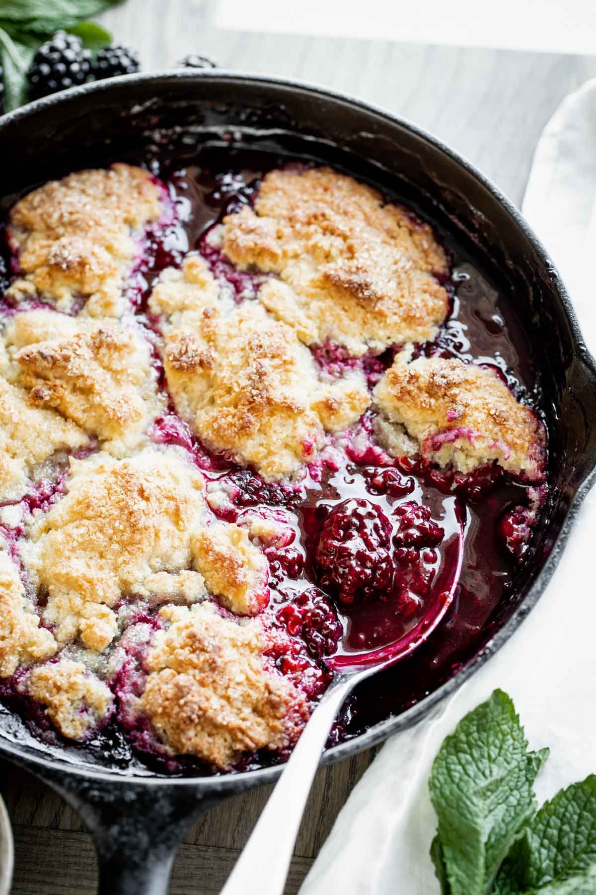 Skillet Blackberry Cobbler - Healthy Seasonal Recipes