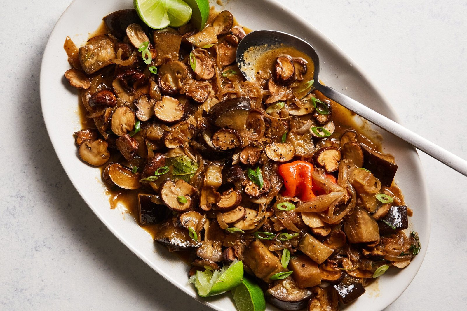 Mushroom and Eggplant Yassa