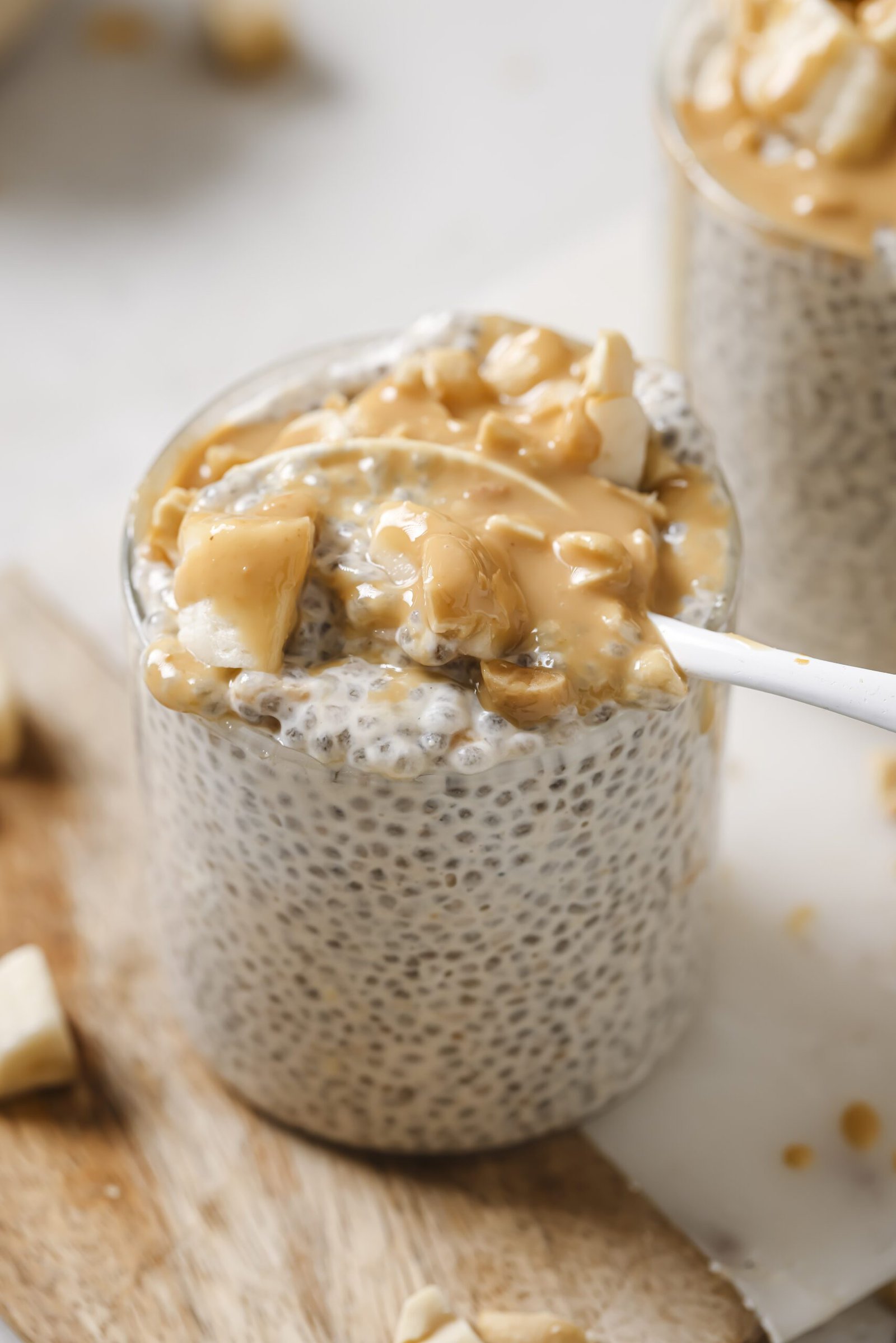 4-Ingredient Peanut Butter Chia Pudding - Two Spoons