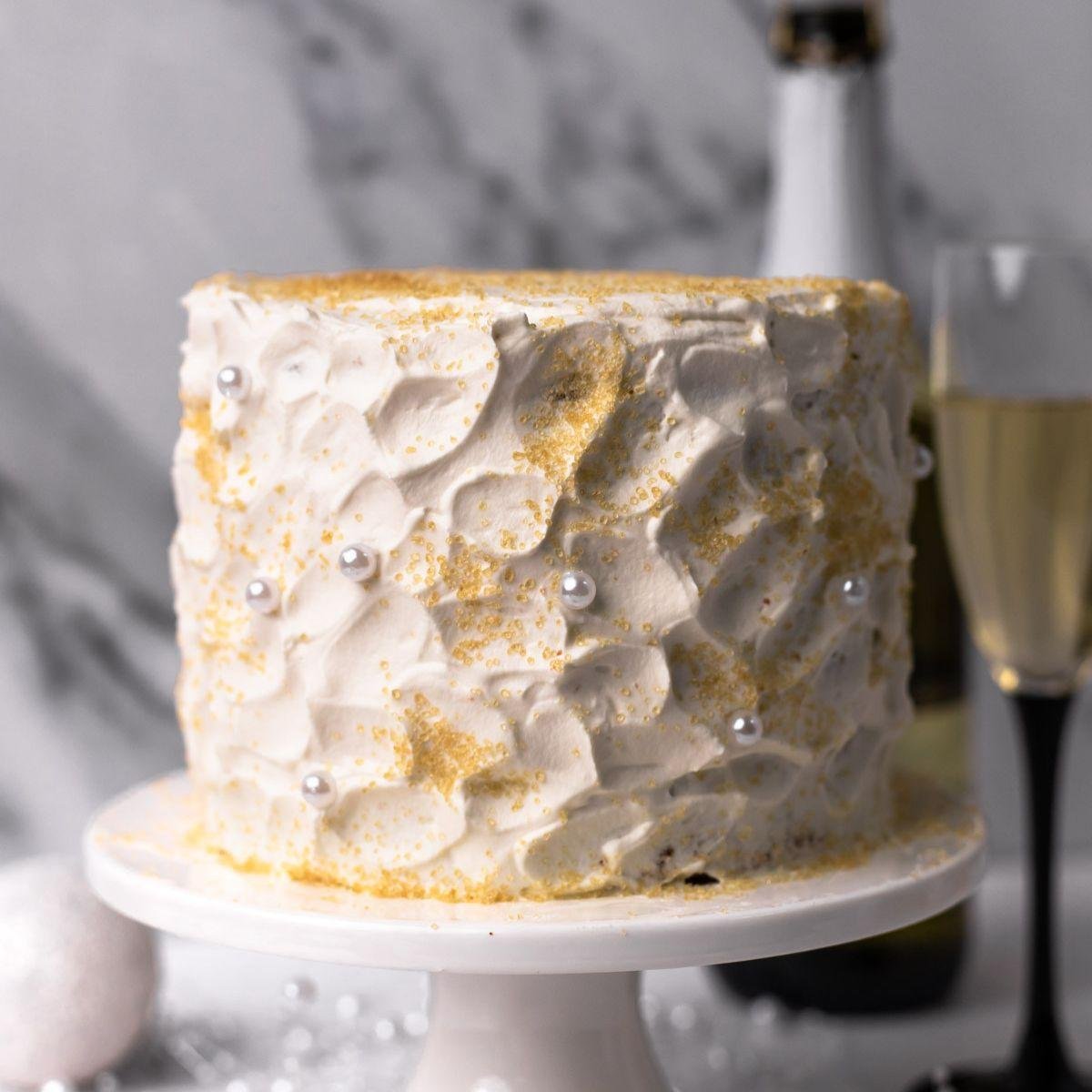 Champagne Cake with Bubbly Frosting