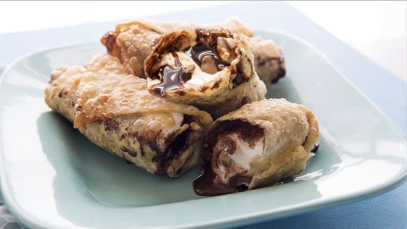 Crispy S'mores Spring Rolls