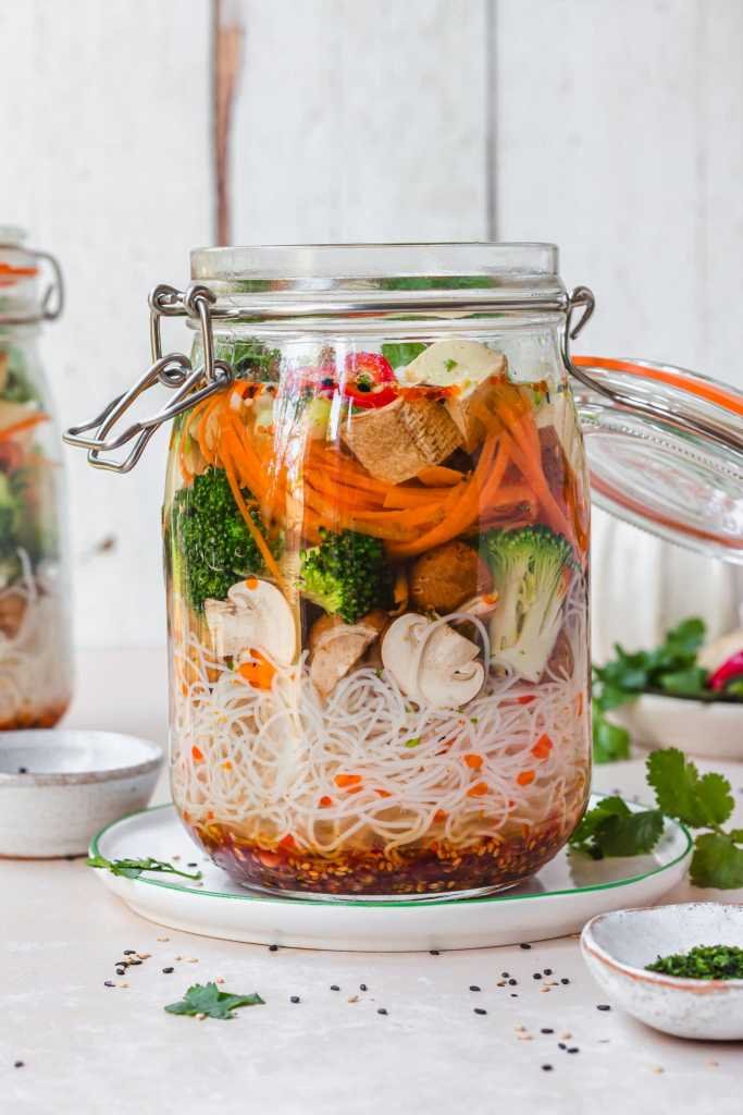 Homemade Instant Noodle Tofu Jars (Vegan Gluten-Free) - Nourishing Amy