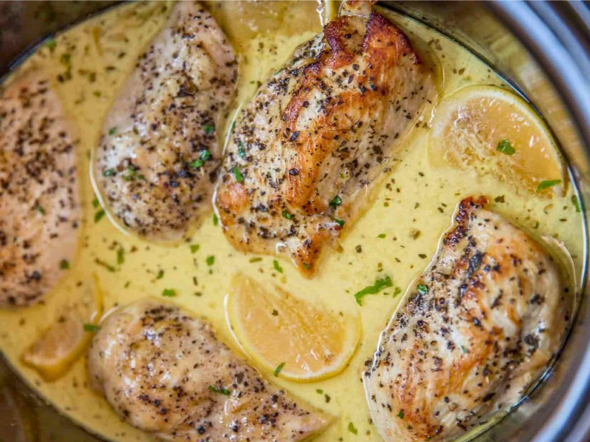 Slow Cooker Creamy Lemon Chicken Recipe