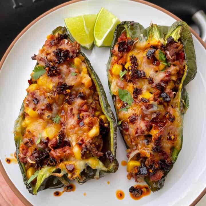 Mexican Stuffed Poblano Peppers