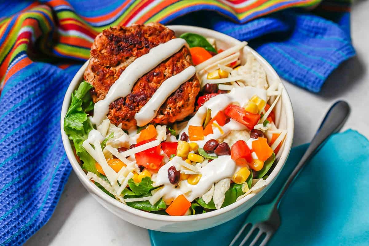 Turkey Burger Salad Bowls