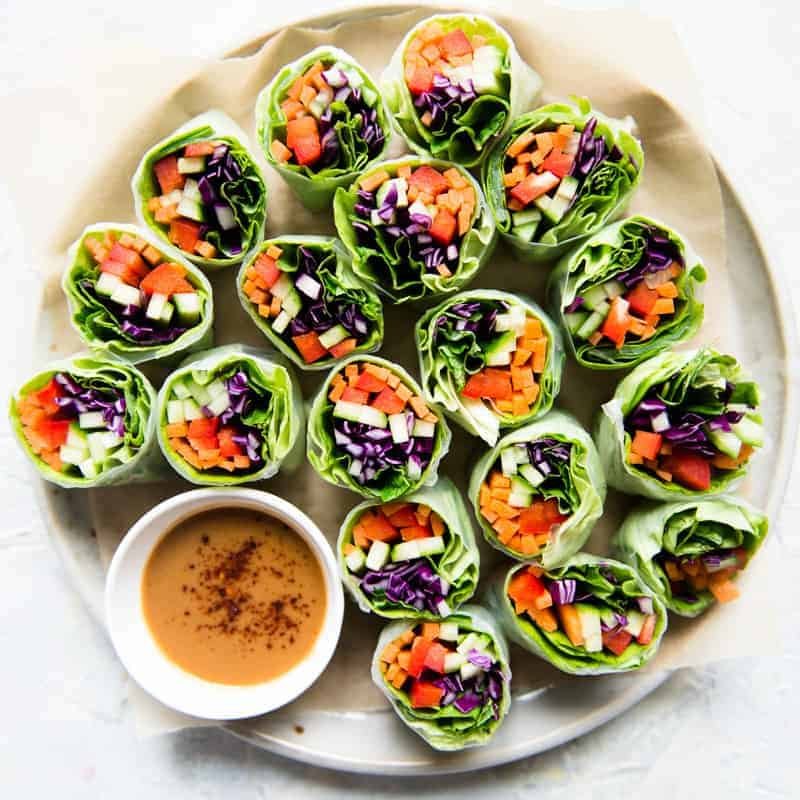 Fresh Vegan Vegetable Spring Rolls