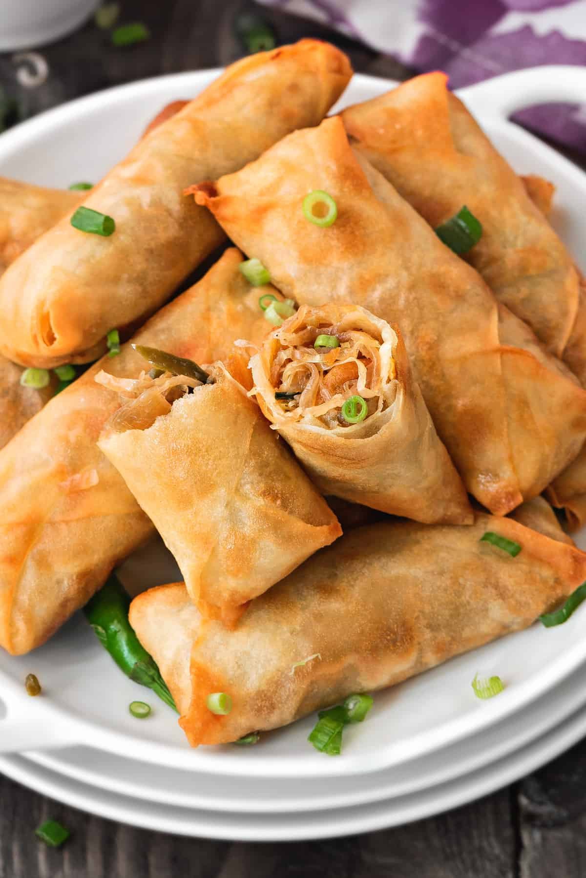 Vegetarian Spring Rolls Recipe (Vegan) - Cubes N Juliennes