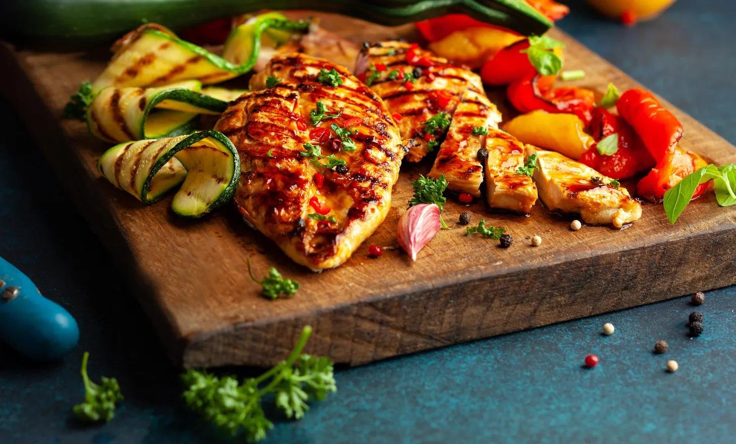 Recipe: Grilled Fresh-Herbed Chicken With Summer Vegetables