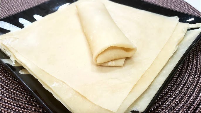 How to make spring rolls wrappers at home/simple and easy spring roll  wrappers