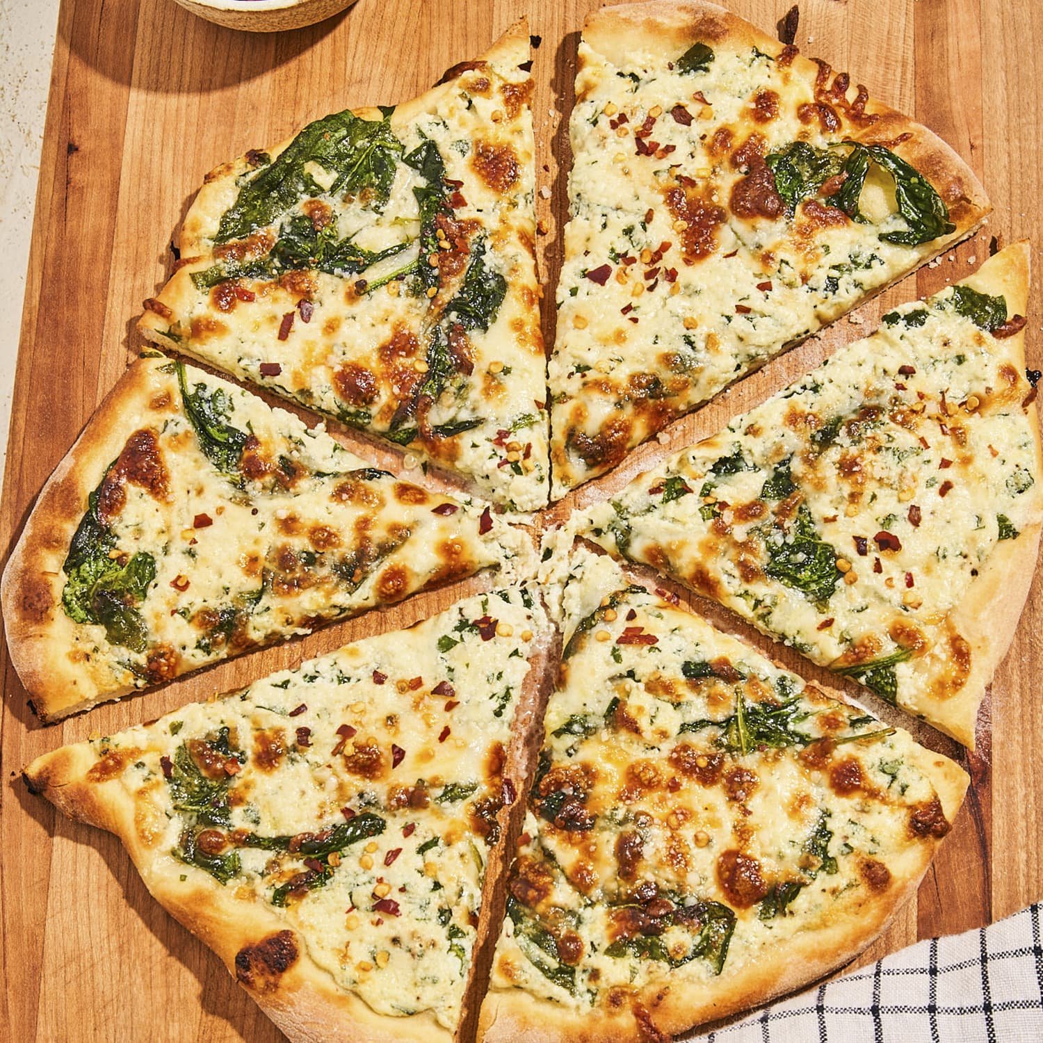 White Spinach Pizza