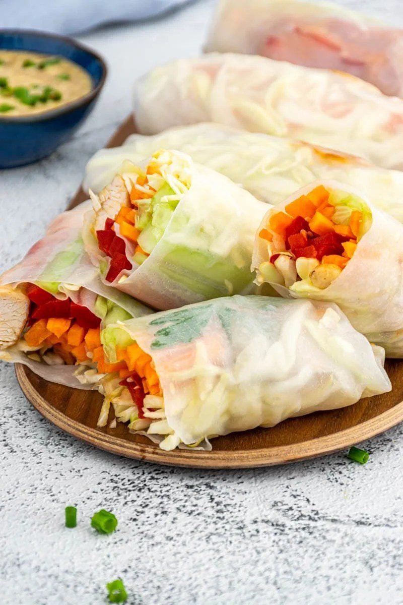 Spring rolls with chicken and vegetables | Good Balanced Food
