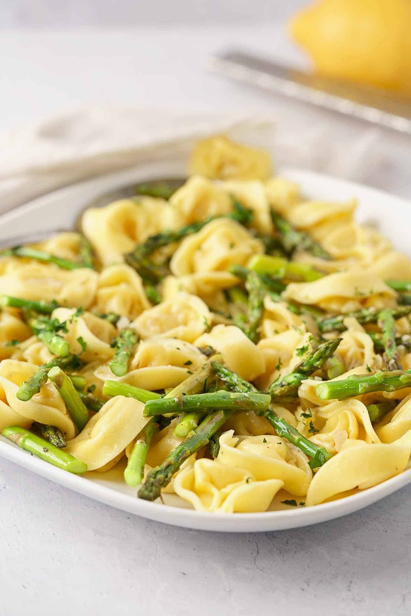 Tortellini with Asparagus and Lemon