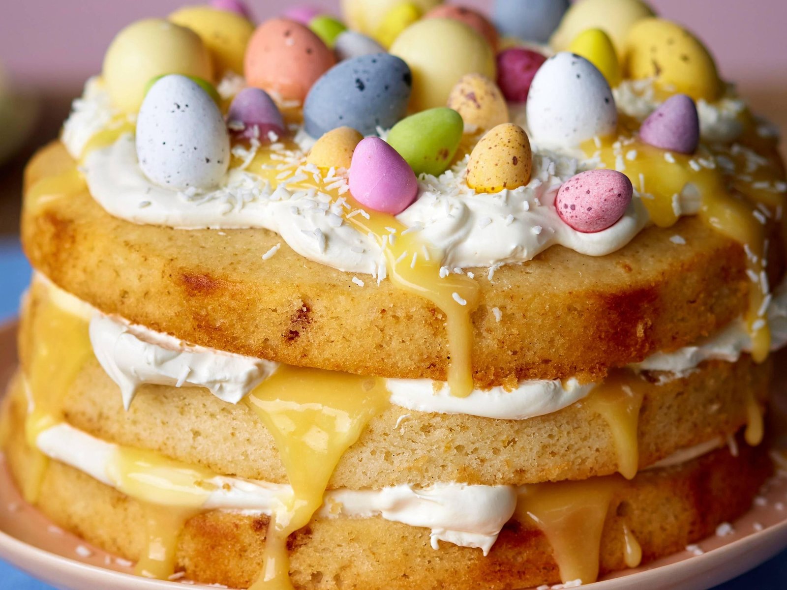 Easter coconut and lemon cake recipe