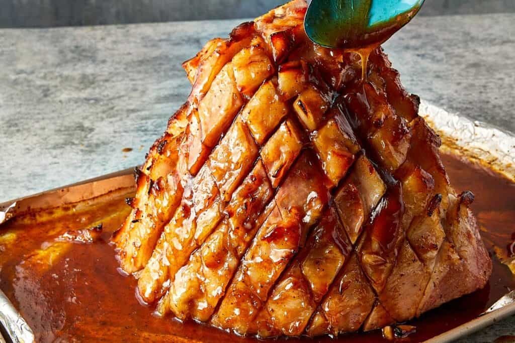 Brown Sugar Mustard Glazed Ham - Foolproof Christmas Recipe - Cafe Delites