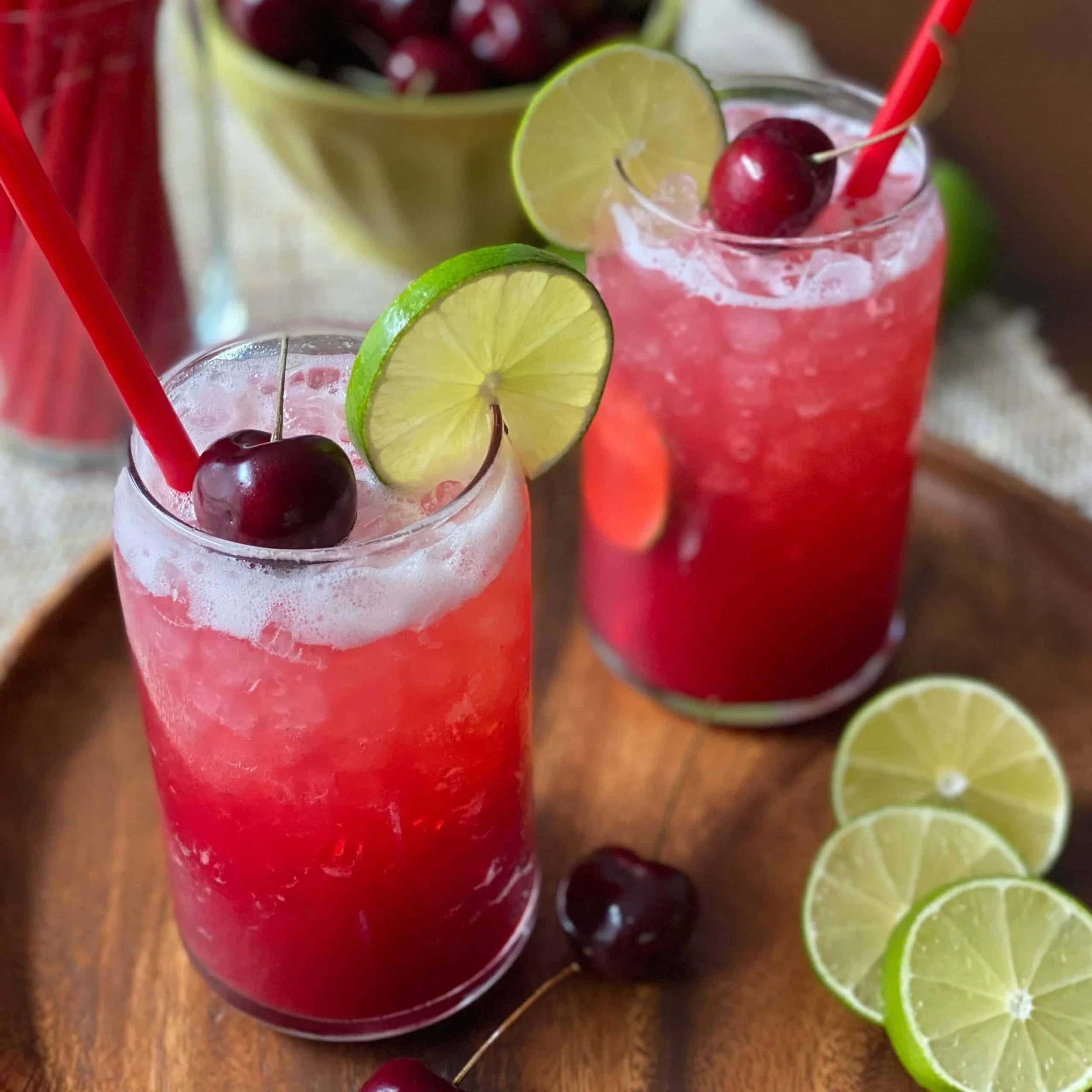 Fresh Cherry Limeade with Honey-Cherry Simple Syrup — Bringing it Home