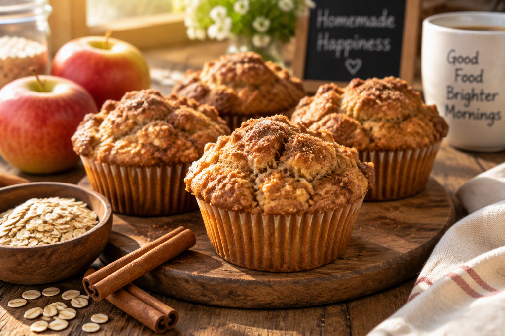 Fresh homemade cinnamon breakfast muffins 