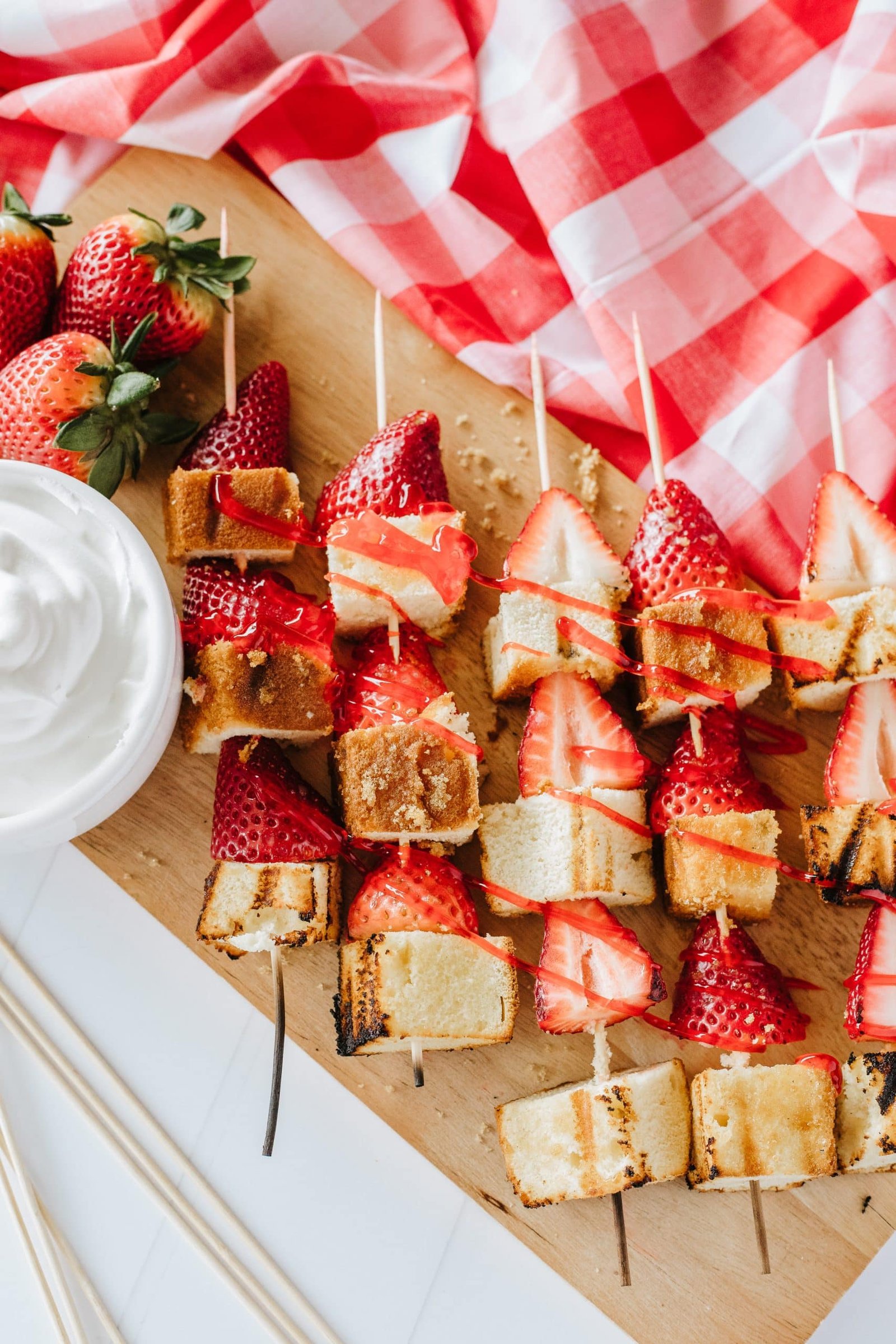 Grilled Strawberry Shortcake Kabobs