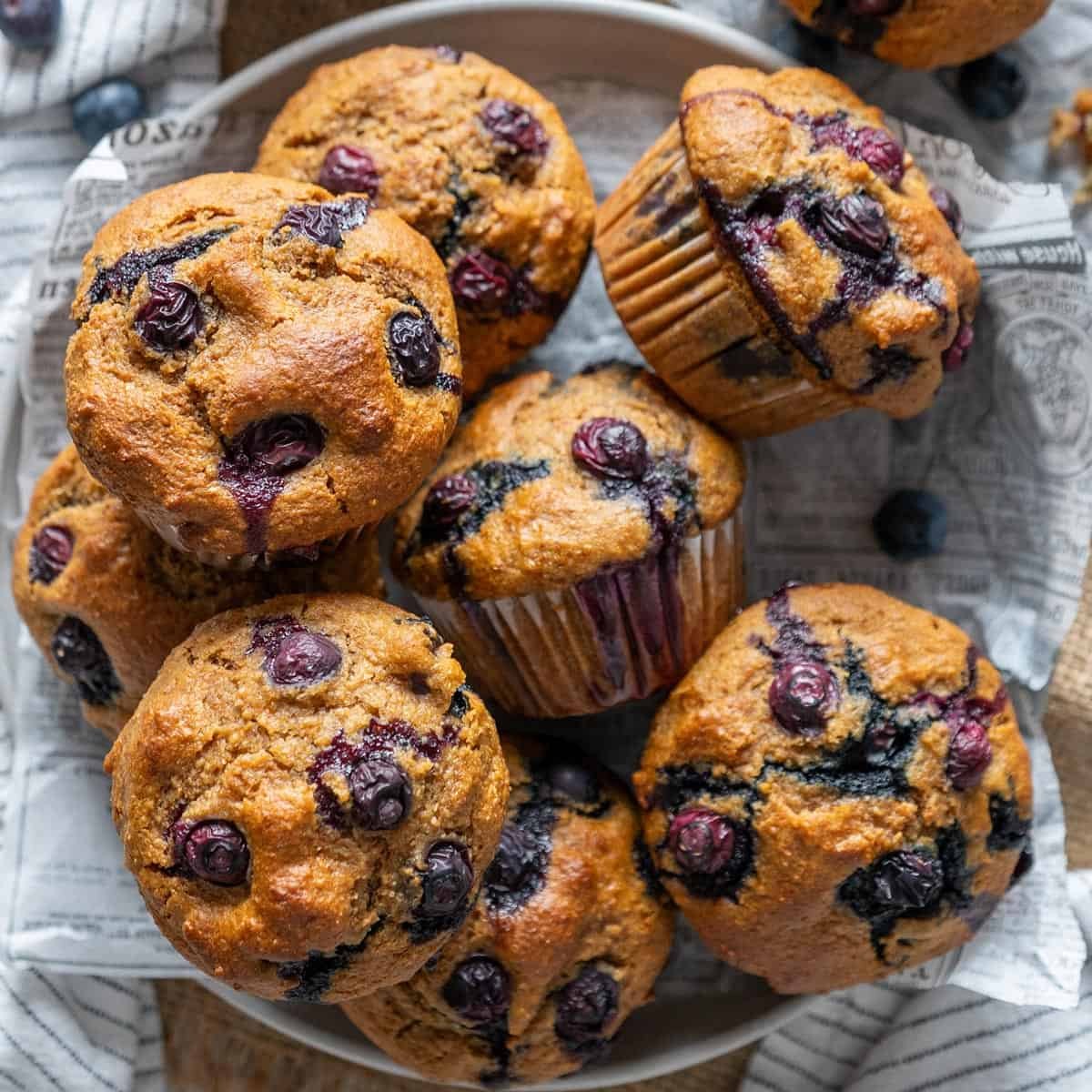 Blueberry Protein Muffins - El Mundo Eats