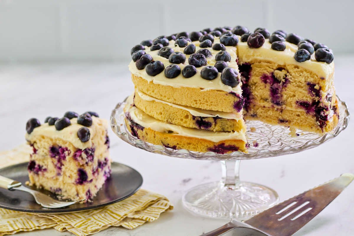 Lemon Blueberry Layer Cake - Cooking With Carlee