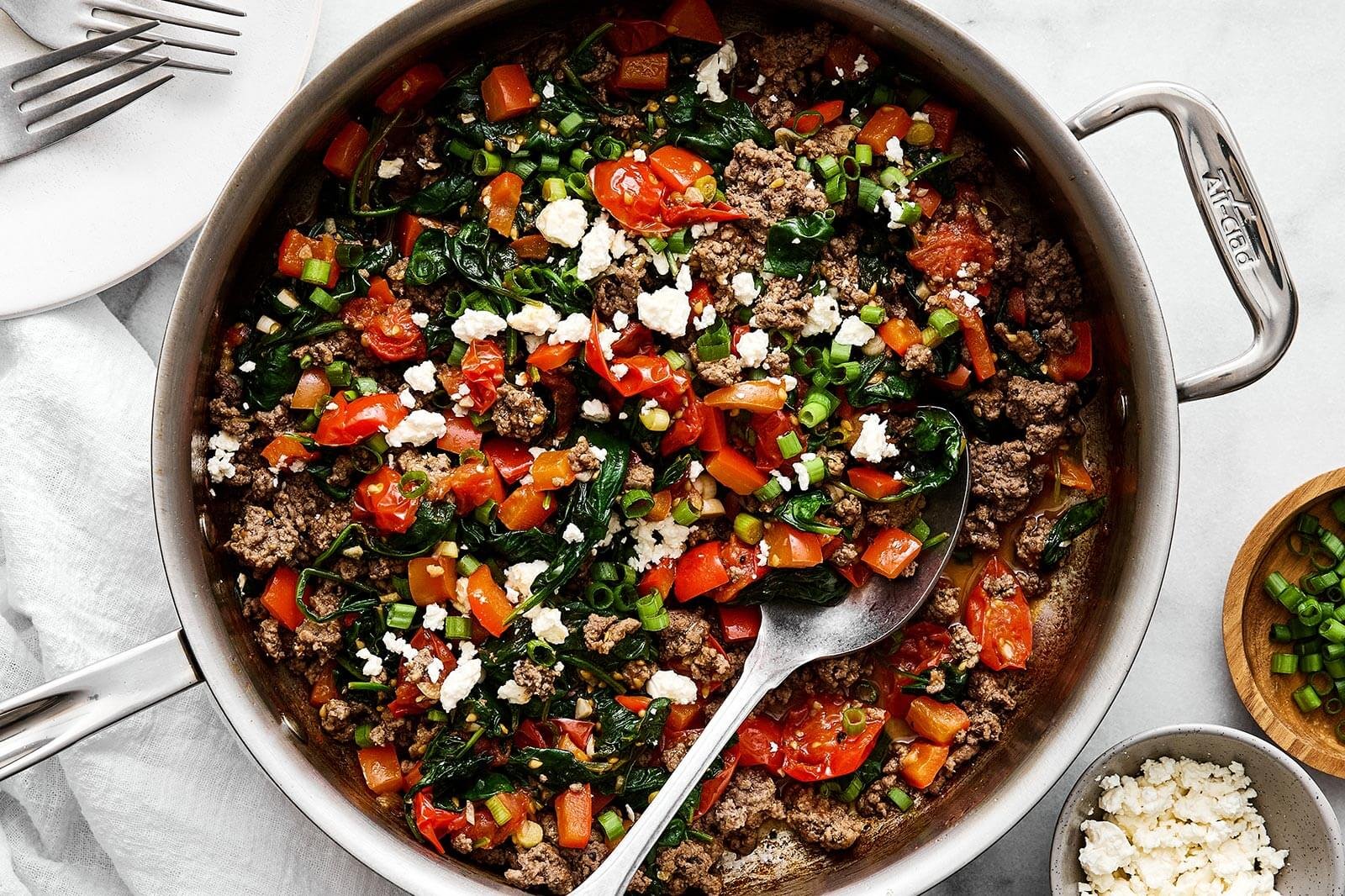 Mediterranean Ground Beef Stir Fry