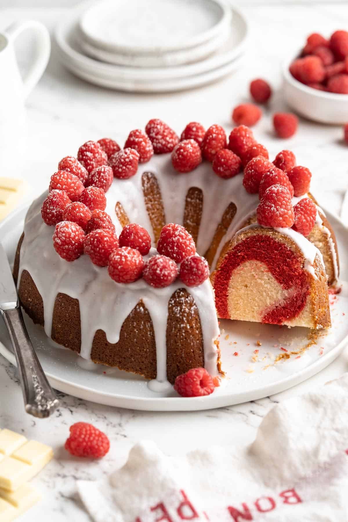 White Chocolate Raspberry Bundt Cake Recipe