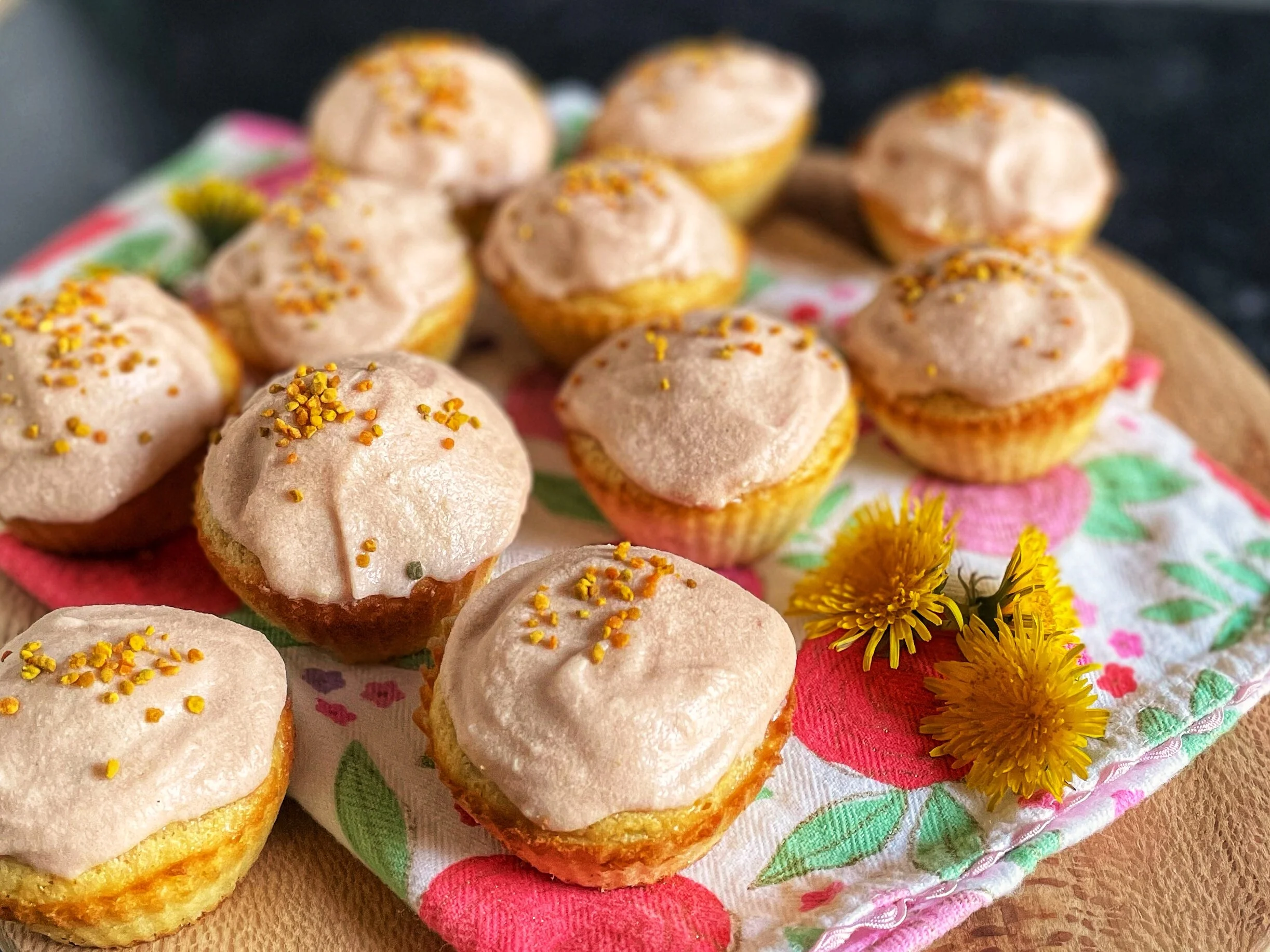 Vanilla Dandelion Cupcakes with Honey Buttercream — Orie's Farm Fresh