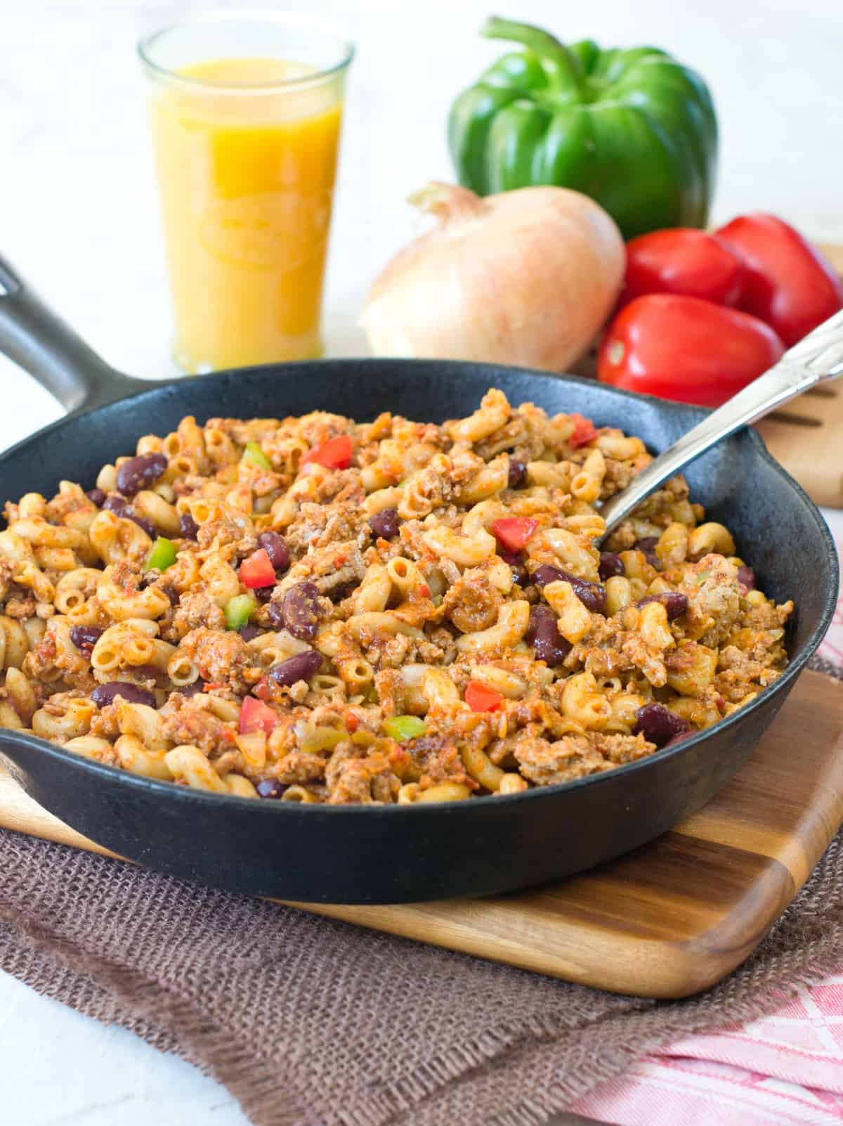 Healthy One Pot Turkey Chili Mac