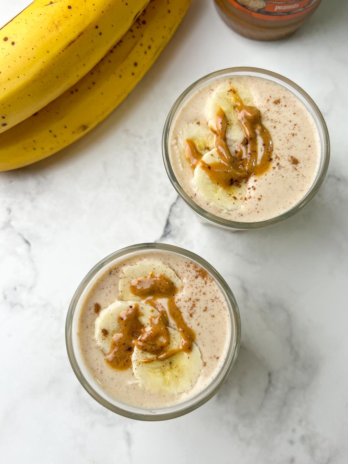Banana Peanut Butter Smoothie Recipe - Indian Veggie Delight