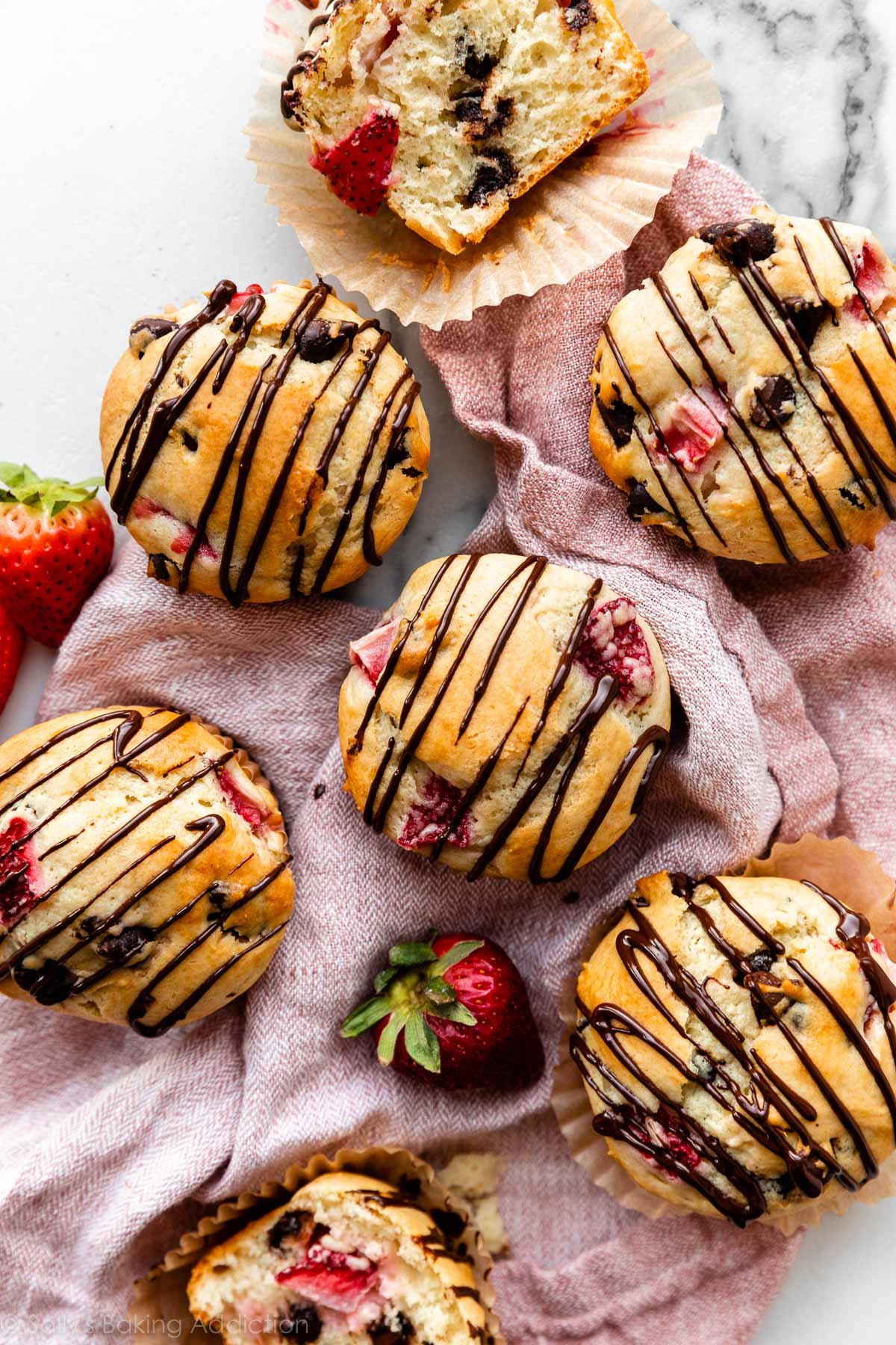 Chocolate Covered Strawberry Muffins - Sally's Baking