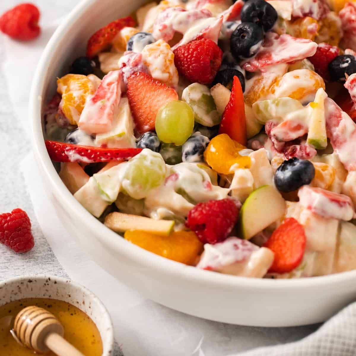 Easter Fruit Salad (Honey Vanilla Yogurt!)
