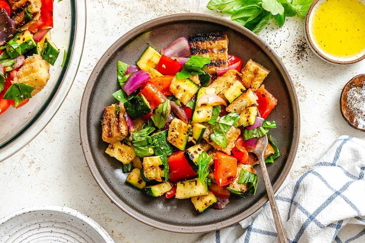 Grilled Panzanella Salad Recipe - Coley Cooks