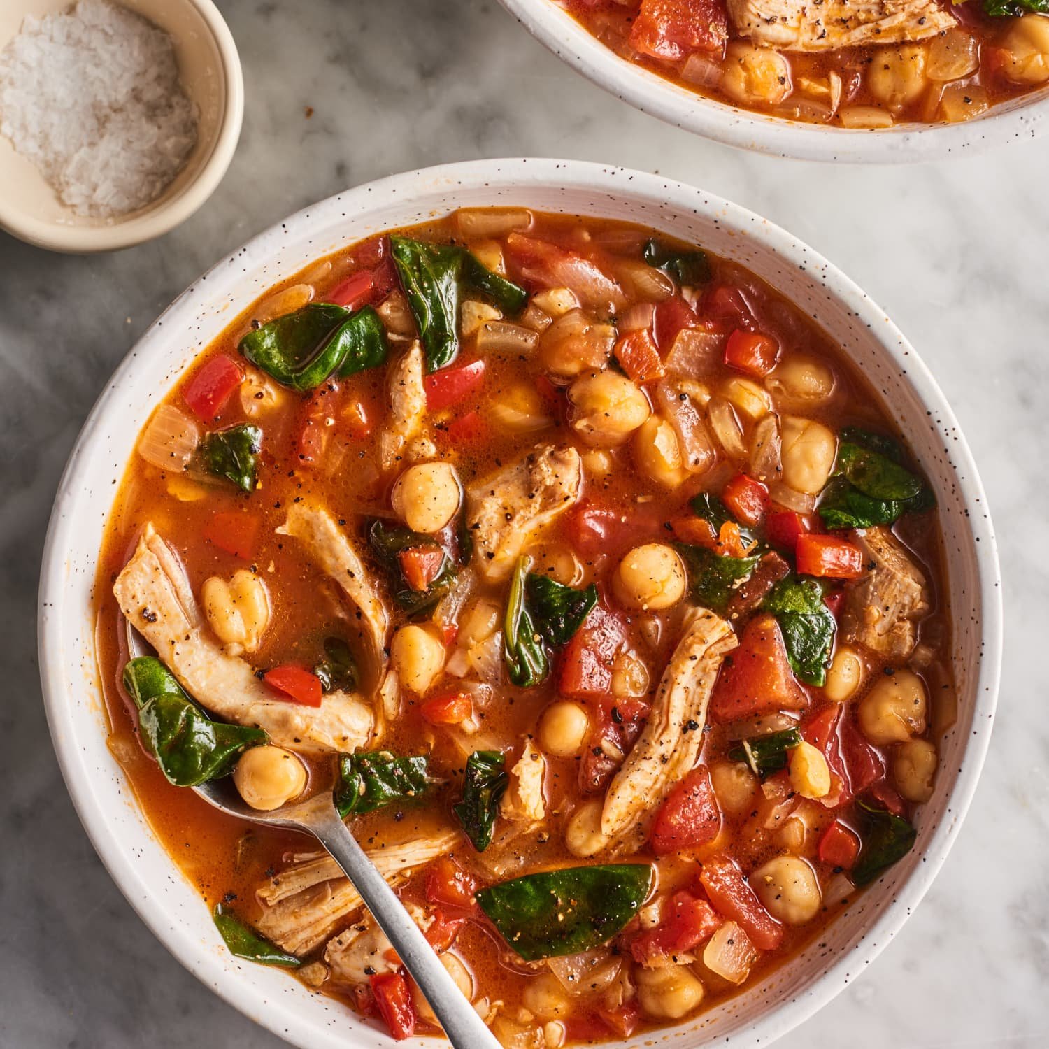 Mediterranean Chickpea and Chicken Soup