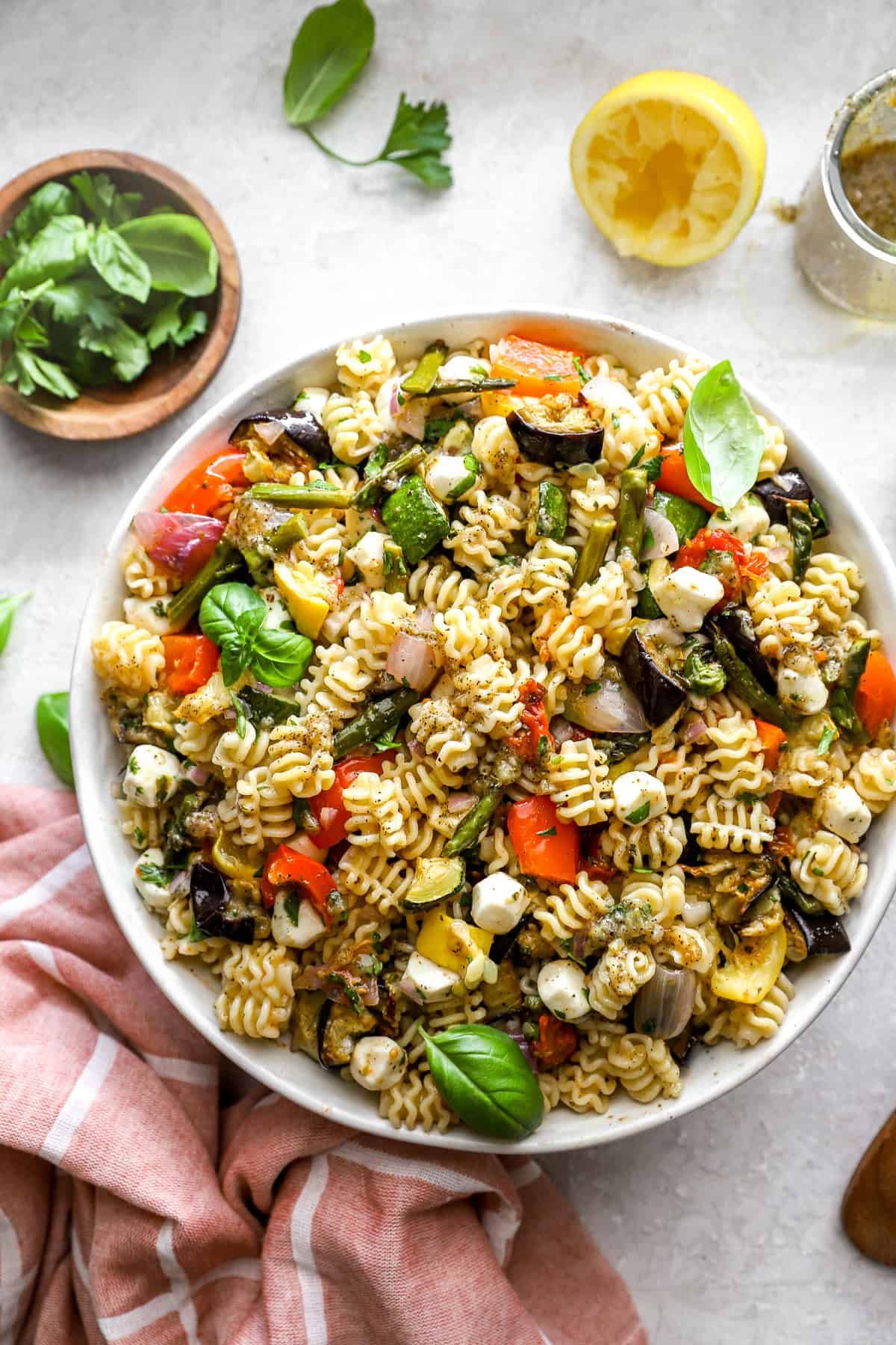 Mediterranean Pasta Salad with Roasted Vegetables