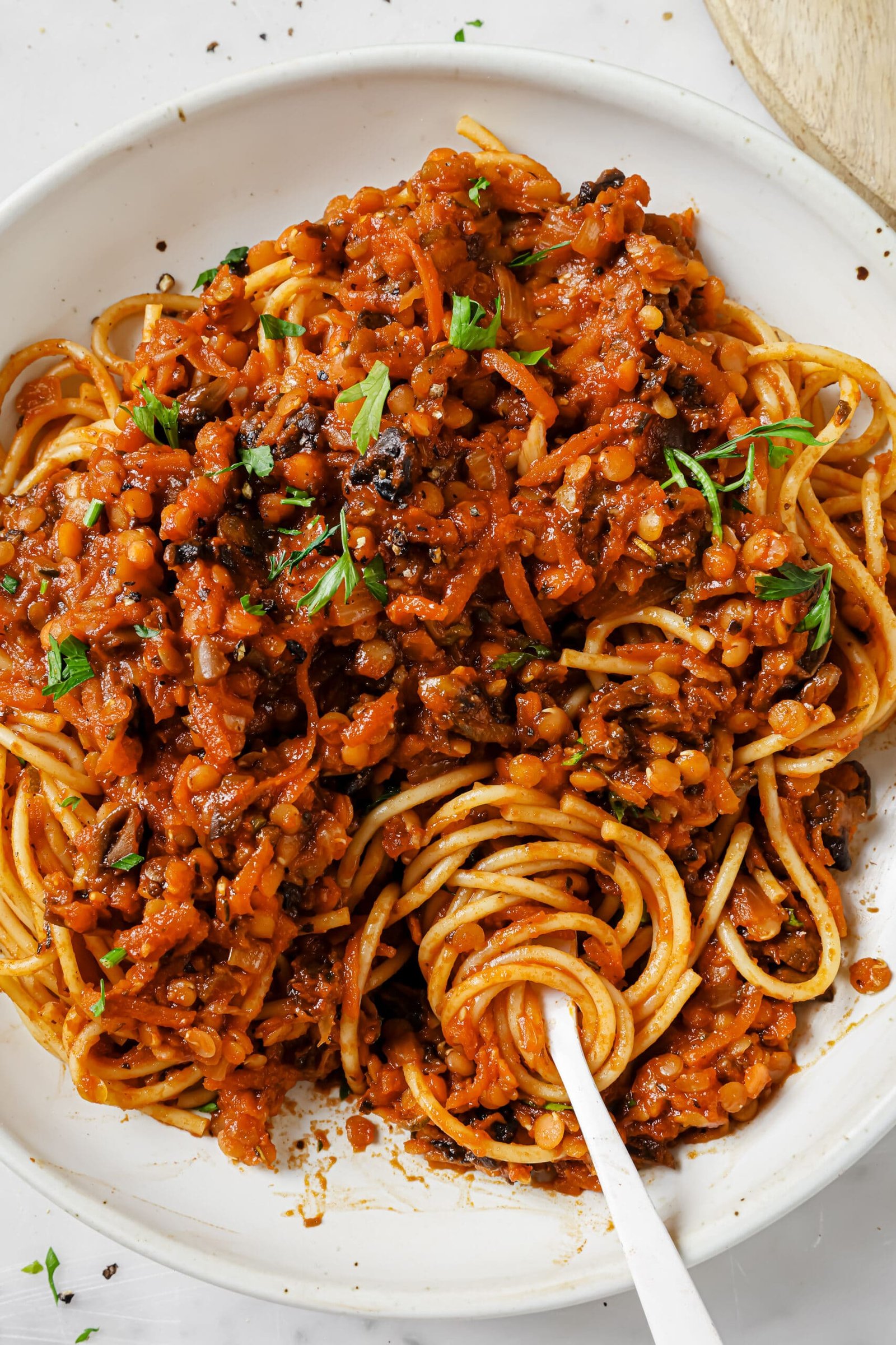 30-Minute Lentil Bolognese (Vegan)