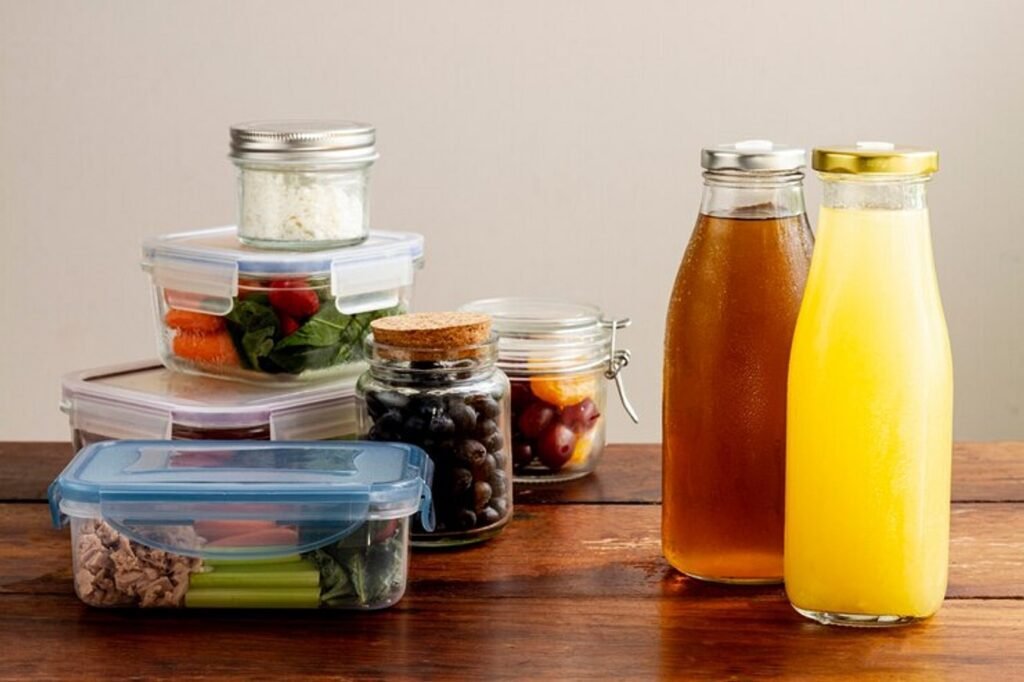 Glass and Plastic Food Containers