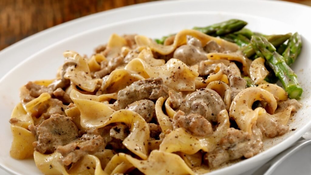 One Pot Beef Stroganoff Step 1.