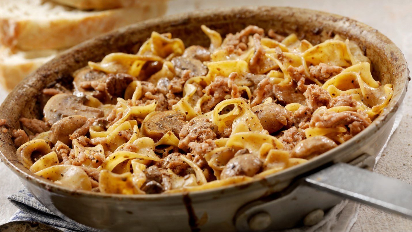 One Pot Beef Stroganoff