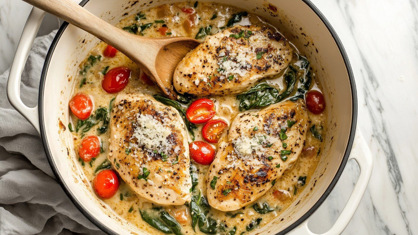One Pot Creamy Tuscan Chicken