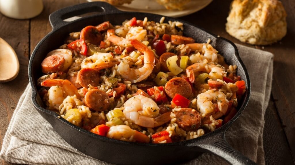 One Pot Shrimp and Cajun Rice Recipe Ready
